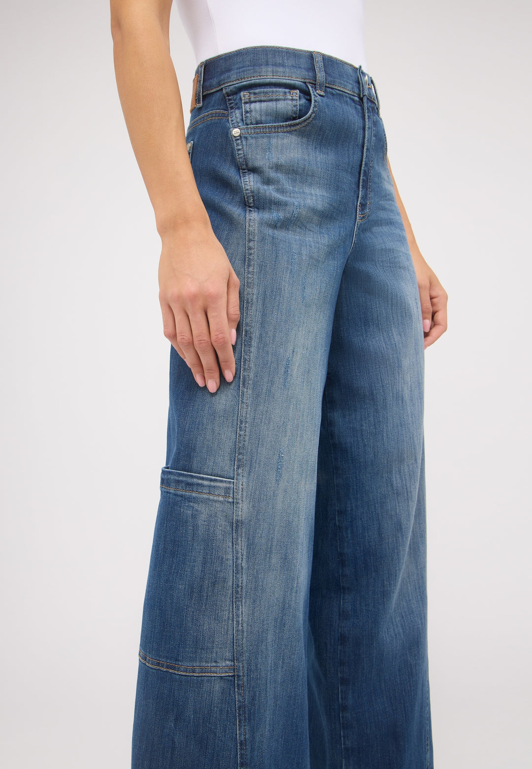 LIVA SEAM CARGO, mid blue dirty used destroyed 33288 Bild 6