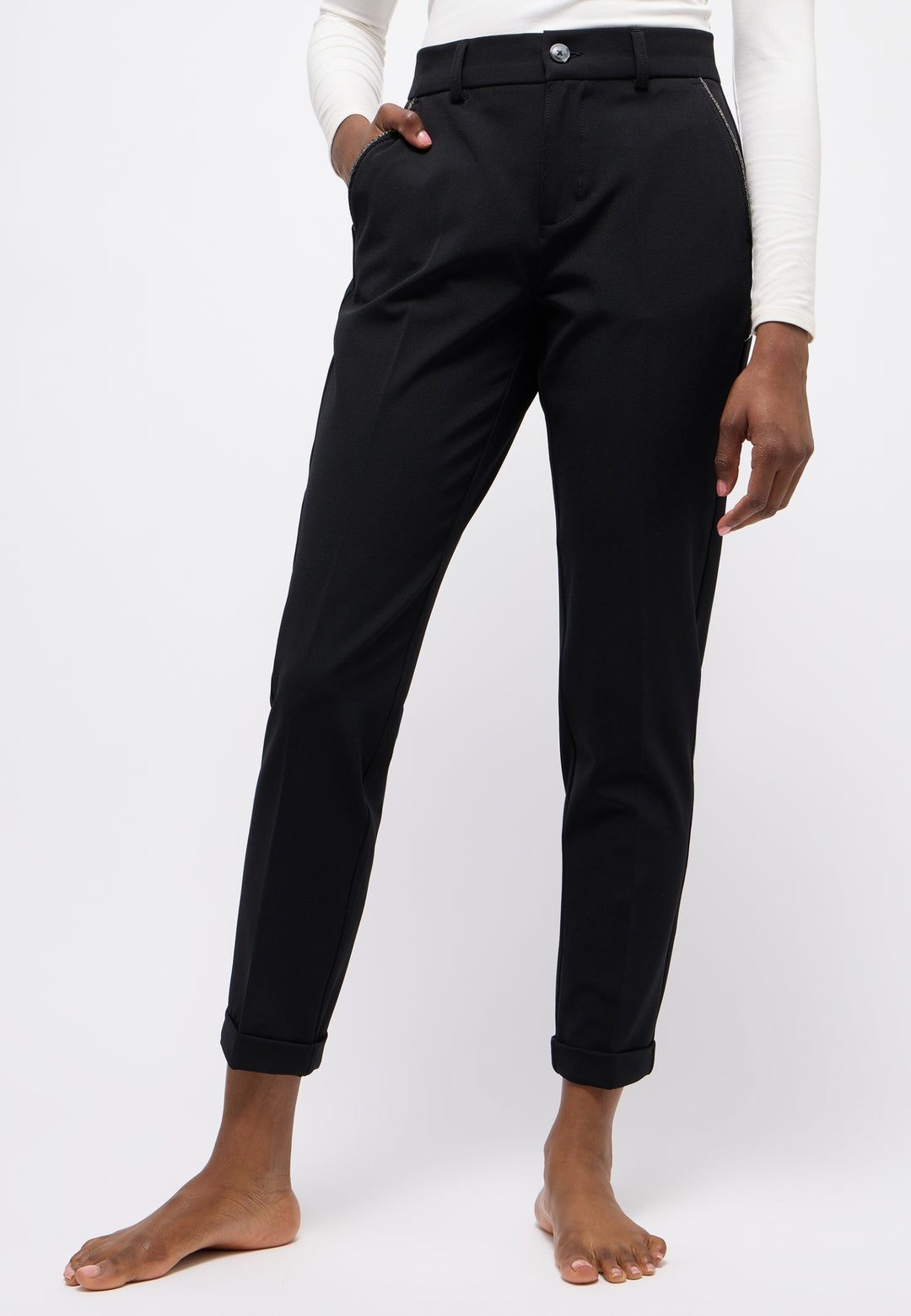 LOUISA CHINO TU GLAM, black 10 Bild 3