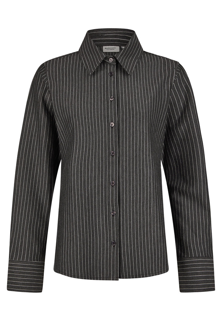 BLOUSE, ANTHRA MEL STRIPE 010-4104M1 Bild 1