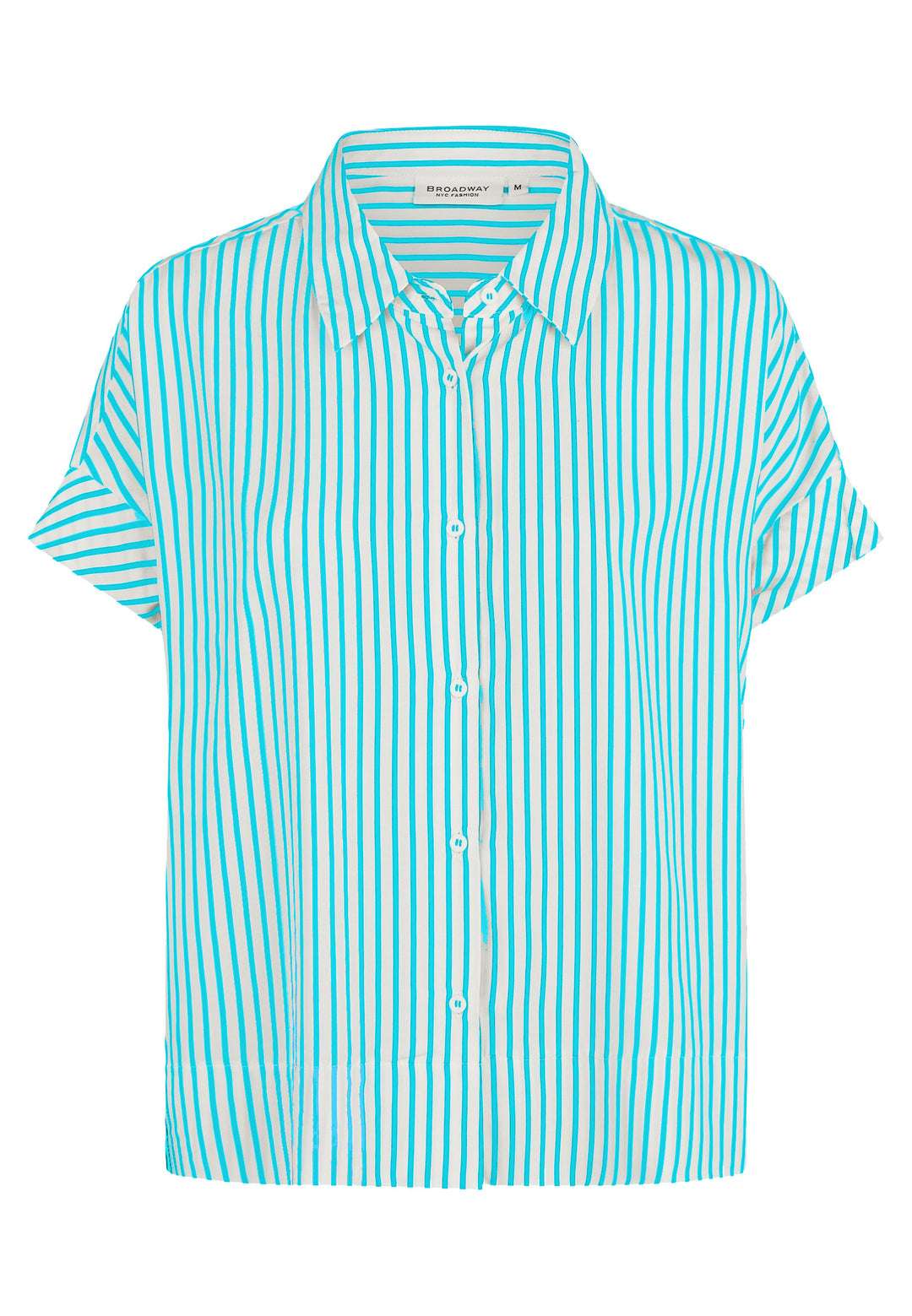BLOUSE, AQUA BLUE STRIPED 420-472501 Bild 1
