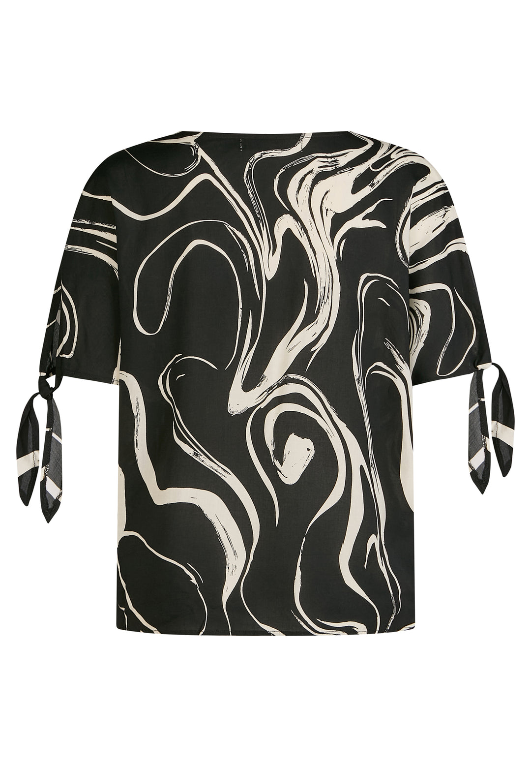 BLOUSE, BLACK AOP 001-030306 Bild 4