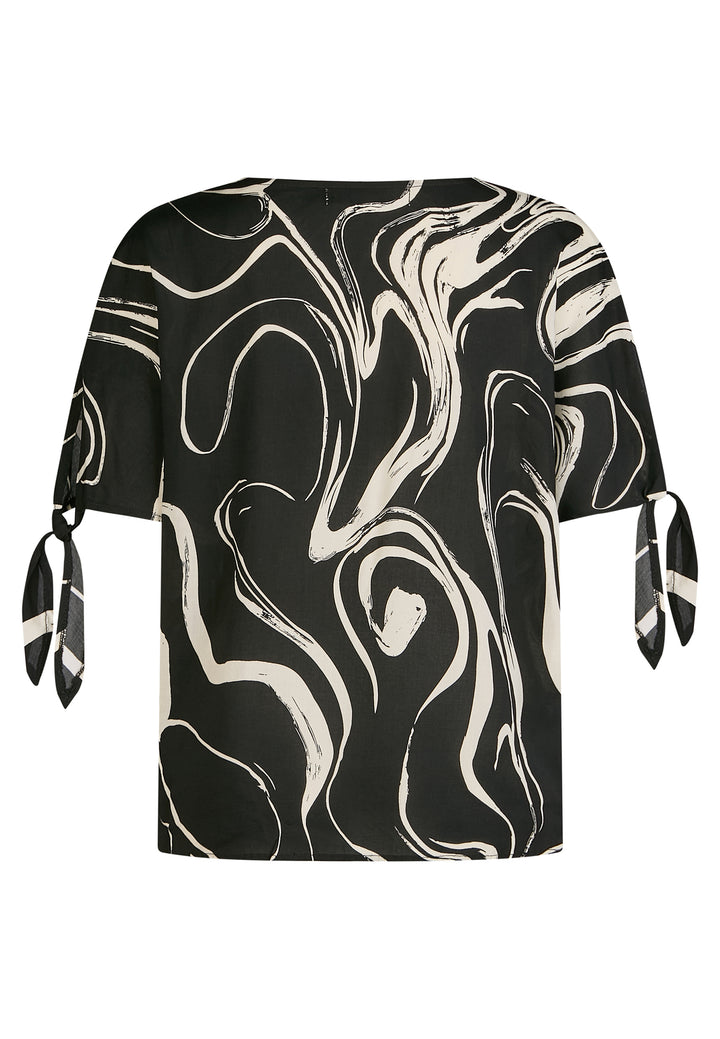 BLOUSE, BLACK AOP 001-030306 Bild 4