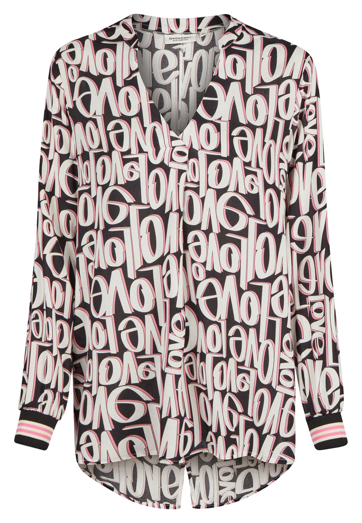 BLOUSE, BLACK GRAPHIC 001-030314 Bild 1