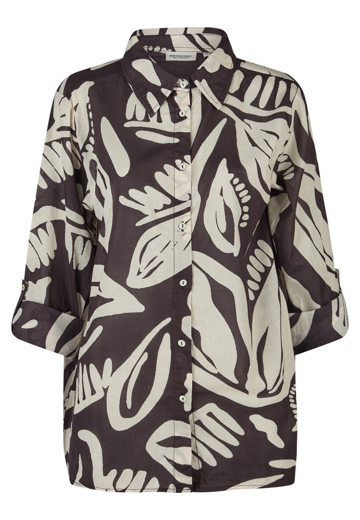 BLOUSE, DARK CHOCOLATE SOLID 201-131402 Bild 1