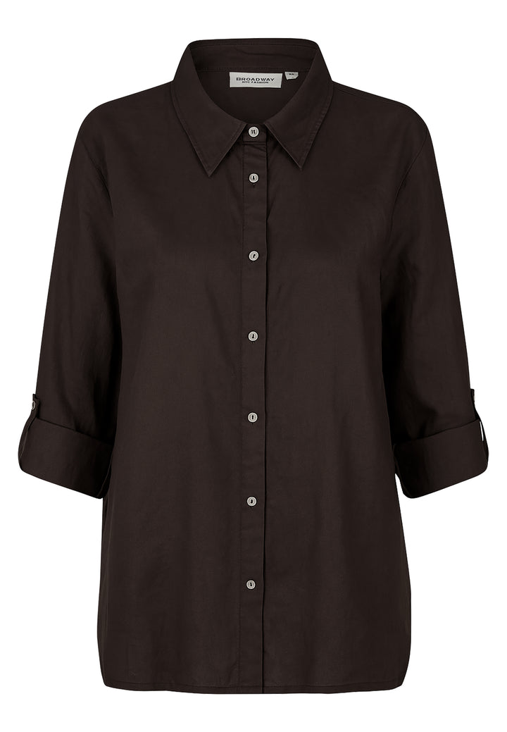 BLOUSE, DARK CHOCOLATE SOLID 201-131402 Bild 2