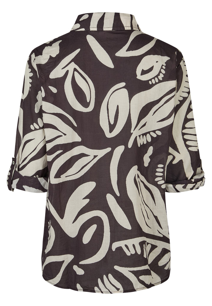BLOUSE, DARK CHOCOLATE SOLID 201-131402 Bild 3