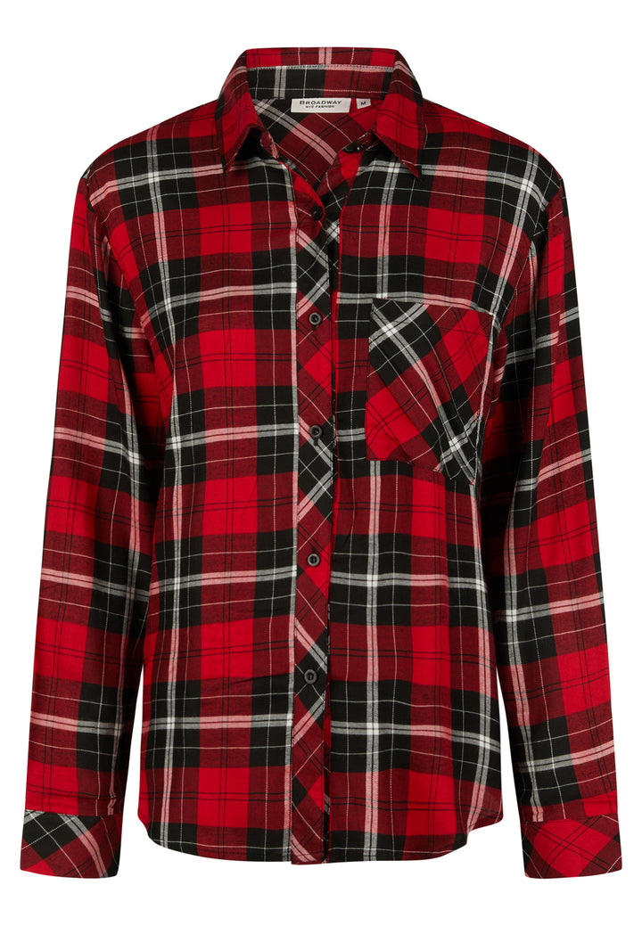BLOUSE, DARK RED CHECK 601-155703 Bild 1