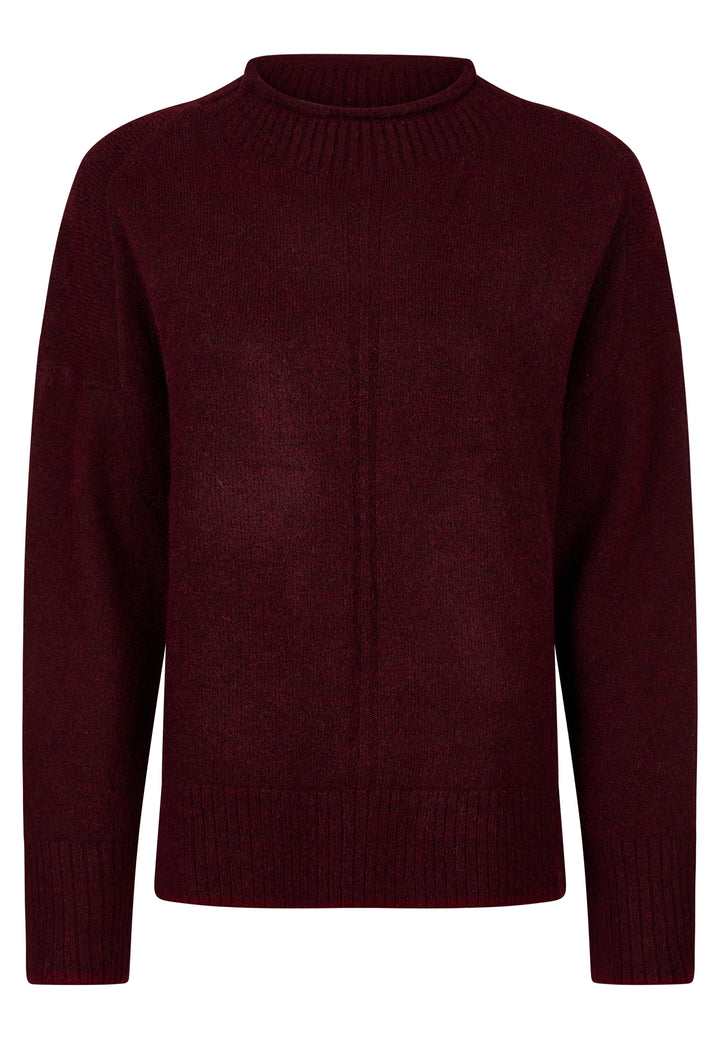 SWEATER, BURGUNDY MELANGE 601-1617ME Bild 1