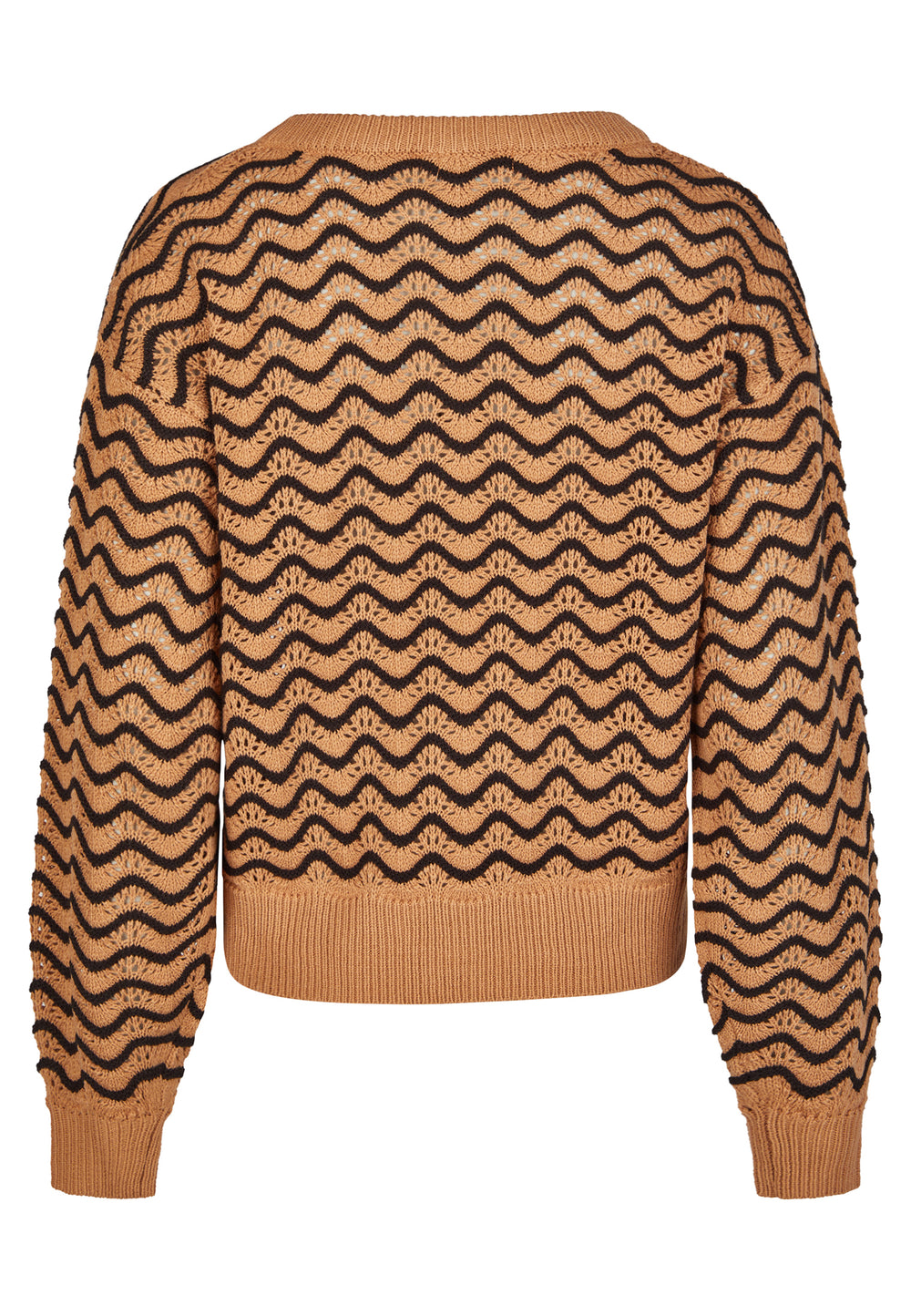 SWEATER, CAMEL BEIGE STRIPE 230-132805 Bild 2