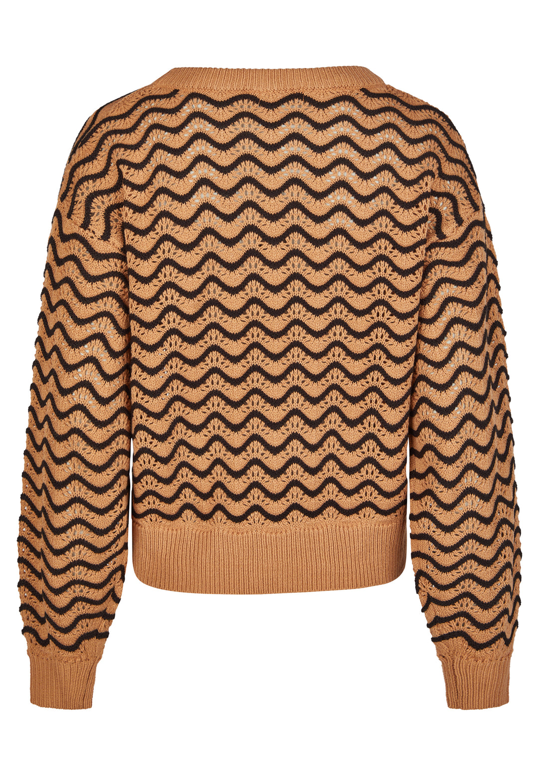 SWEATER, CAMEL BEIGE STRIPE 230-132805 Bild 2