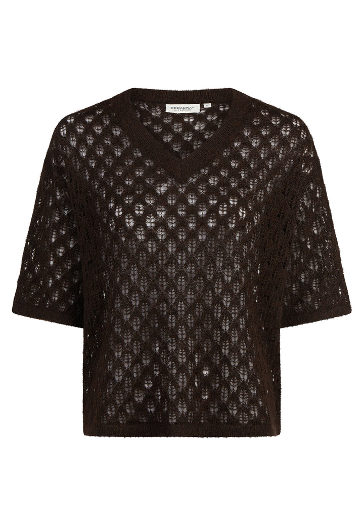 SWEATER, CHOCOLATE PLUM MELANGE 201-1110ME Bild 1