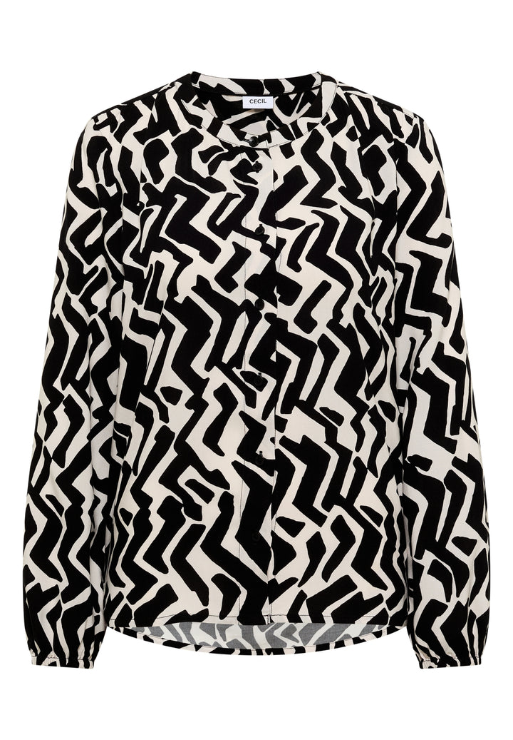 2 Color Printed Blouse, light greige 27089 Bild 1