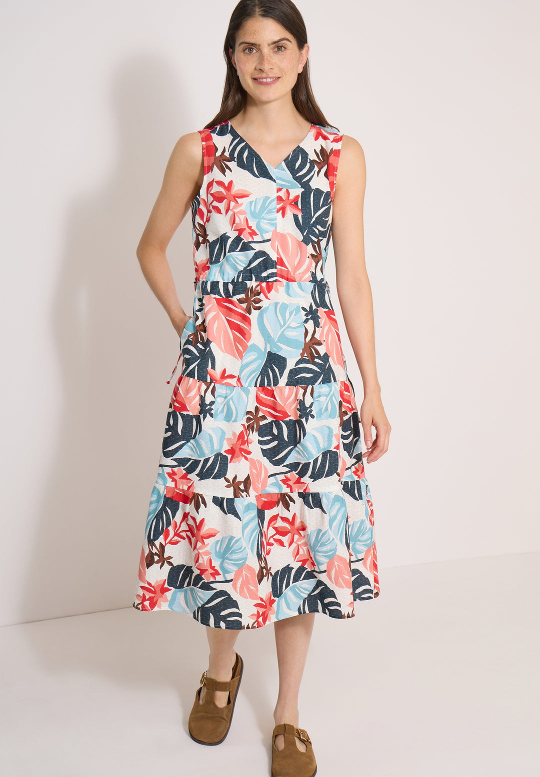 AOP Cotton Slup Dress, light alabaster white 32259 Bild 6