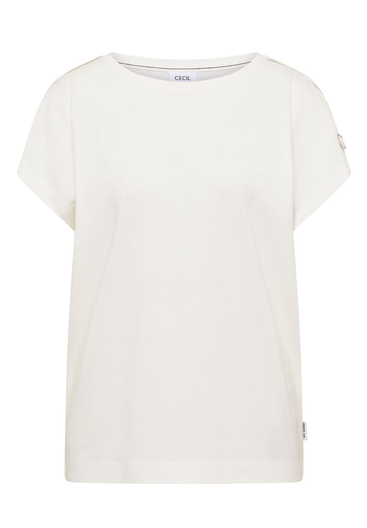 Buckle Detail Shoulder Shirt, vanilla white 13474 Bild 1