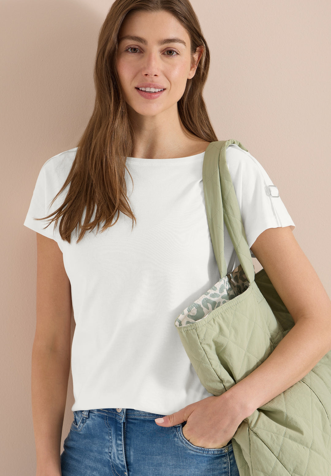 Buckle Detail Shoulder Shirt, vanilla white 13474 Bild 3
