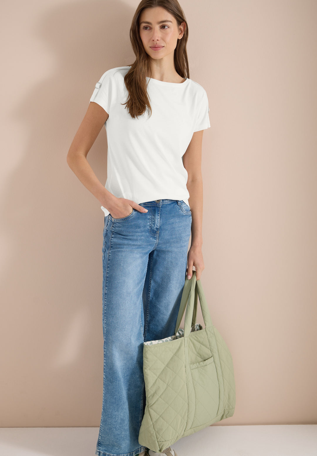 Buckle Detail Shoulder Shirt, vanilla white 13474 Bild 5