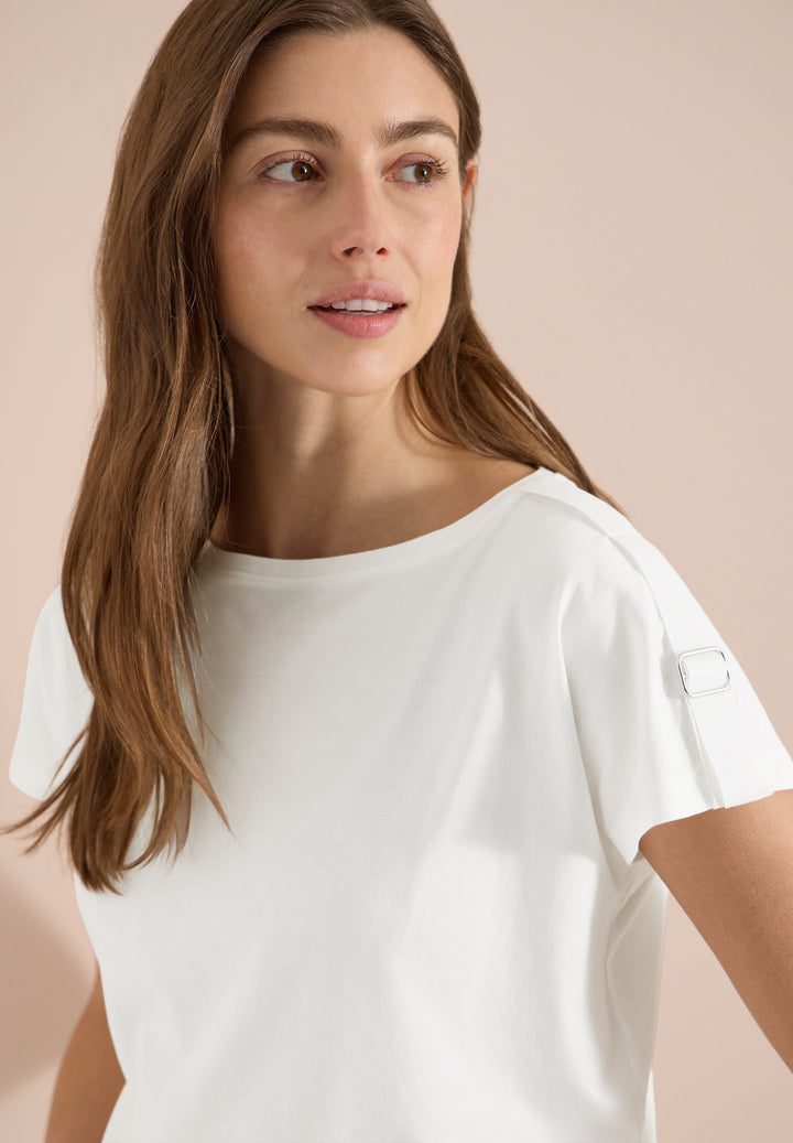Buckle Detail Shoulder Shirt, vanilla white 13474 Bild 6