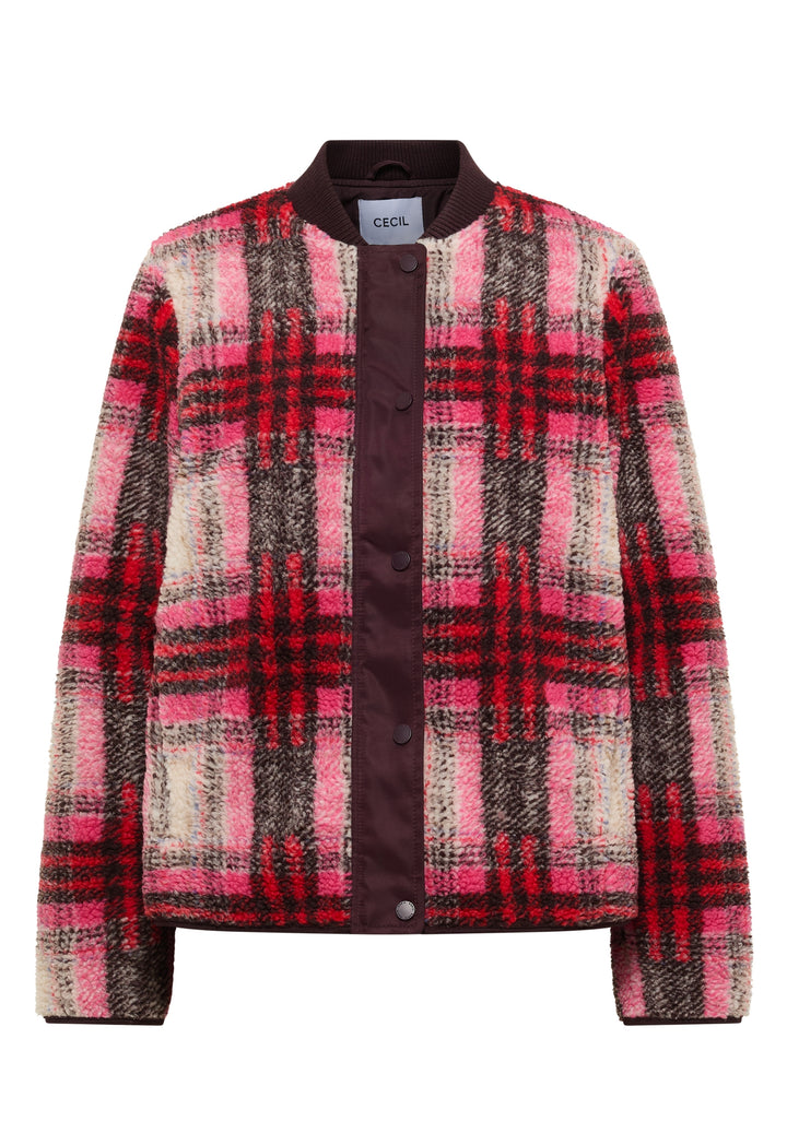 Check Matmix Teddy Blouson, berry red 37749 Bild 1