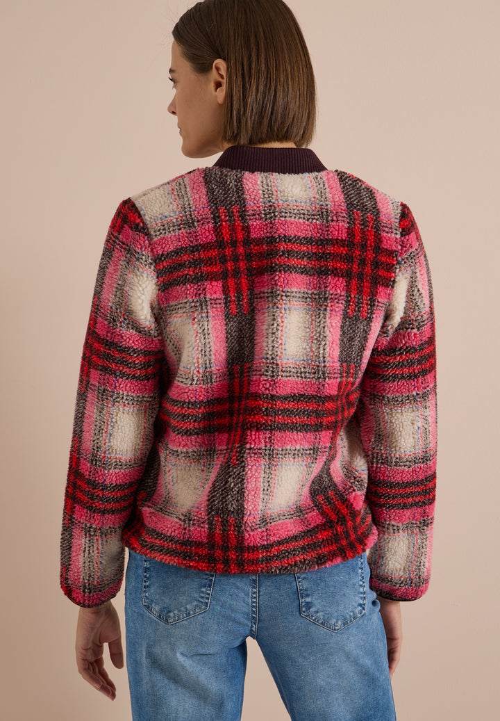 Check Matmix Teddy Blouson, berry red 37749 Bild 4