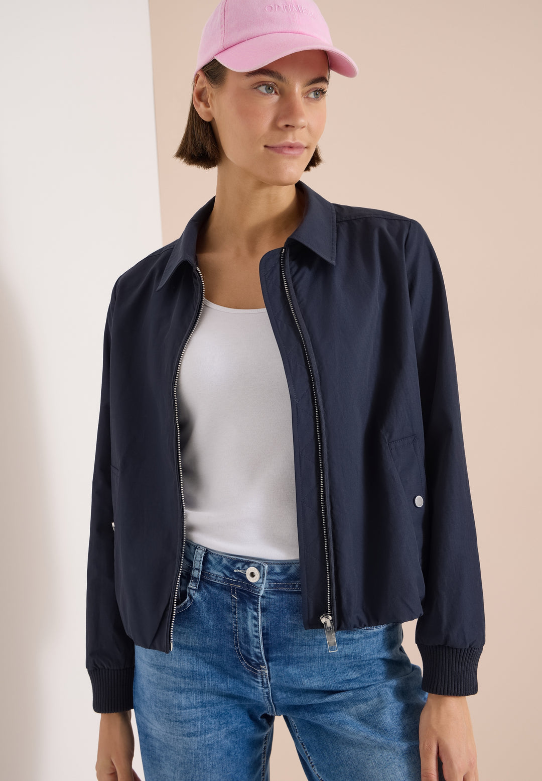Cotton Blouson with collar, urban dark blue 16831 Bild 3