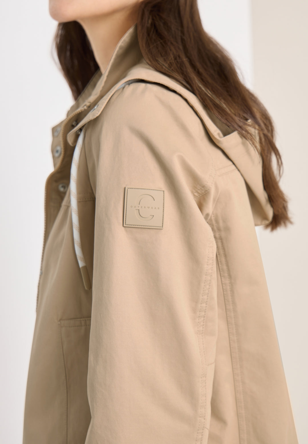Cotton Jacket w. String Detail, crispy camel 17204 Bild 6