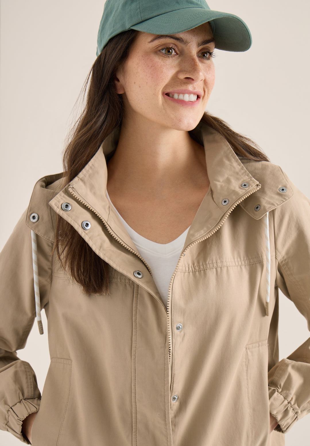 Cotton Jacket w. String Detail, crispy camel 17204 Bild 7