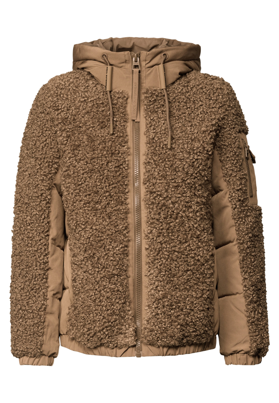 Curly Fur Mix Jacket, dark toffee brown 17750 Bild 1