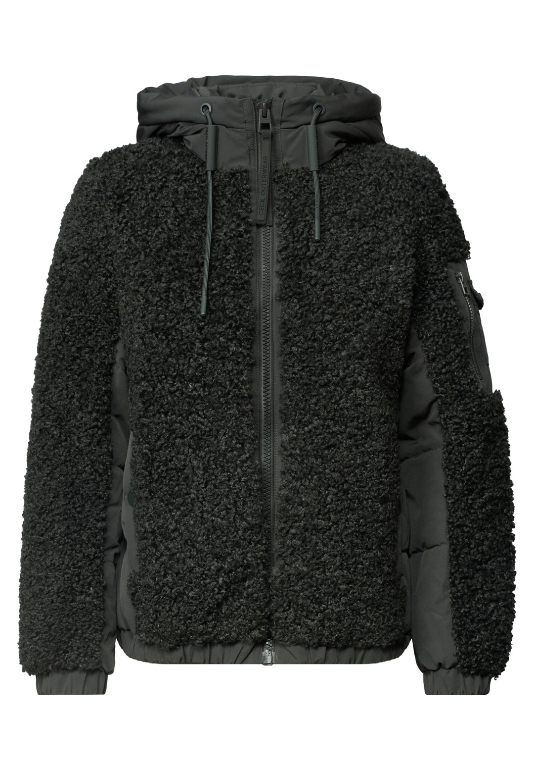 Curly Fur Mix Jacket, olive night 17756 Bild 1