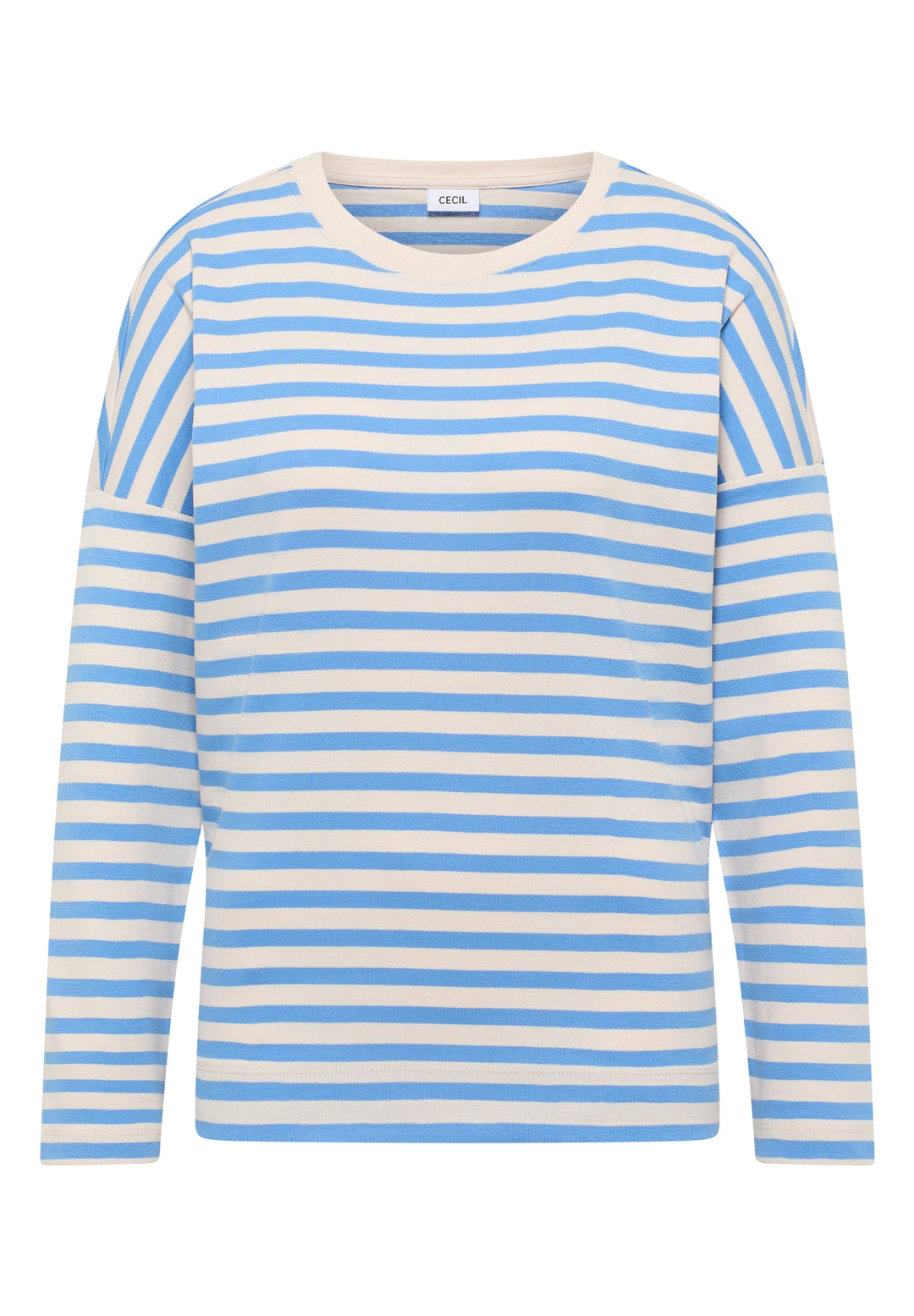 Full-needle Stripe T-Shirt, fountain blue 27372 Bild 1