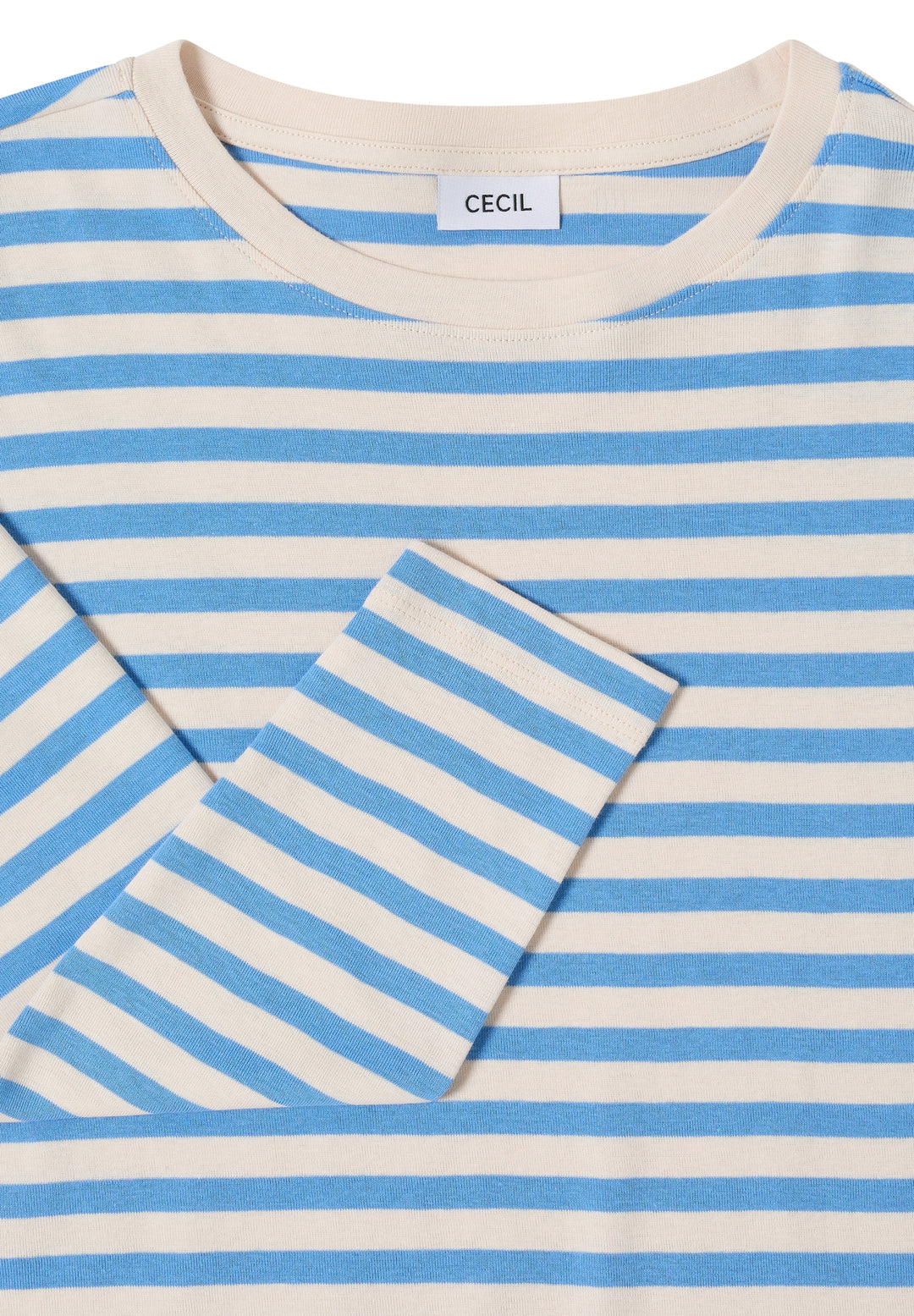 Full-needle Stripe T-Shirt, fountain blue 27372 Bild 2