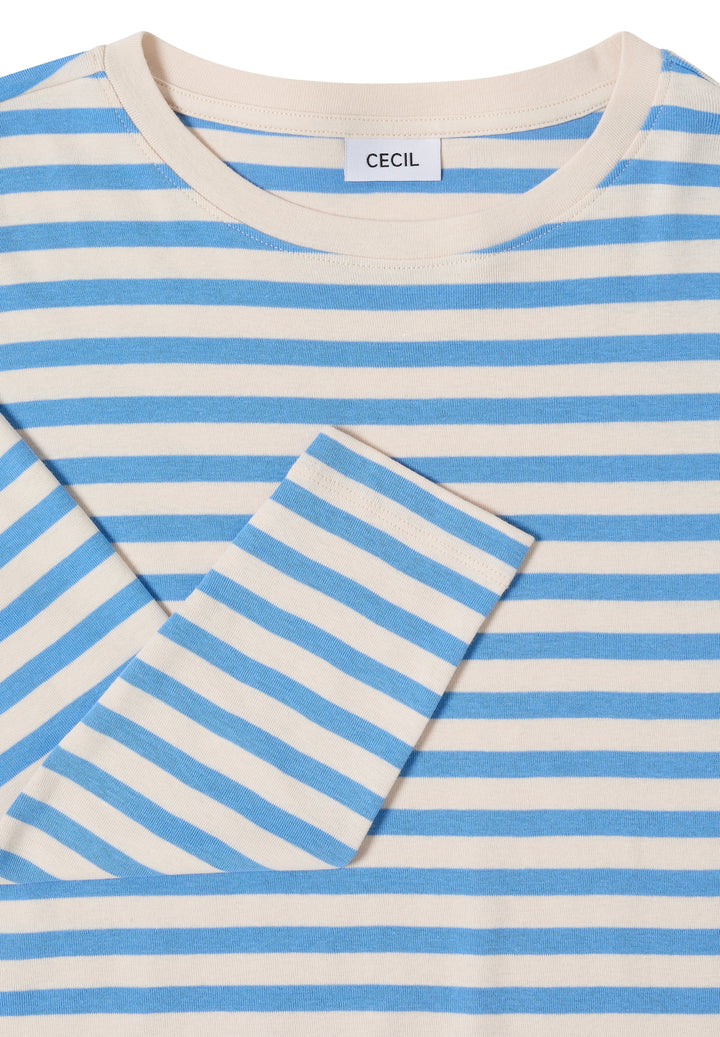 Full-needle Stripe T-Shirt, fountain blue 27372 Bild 2