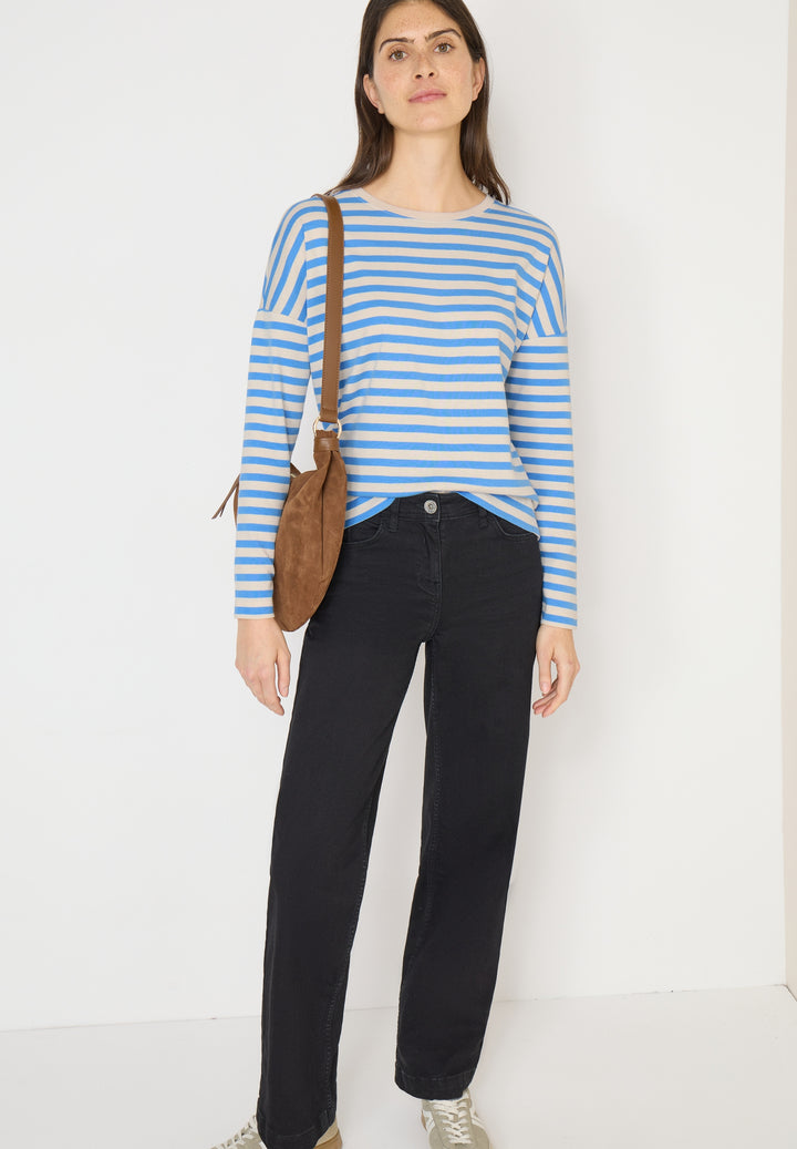 Full-needle Stripe T-Shirt, fountain blue 27372 Bild 3