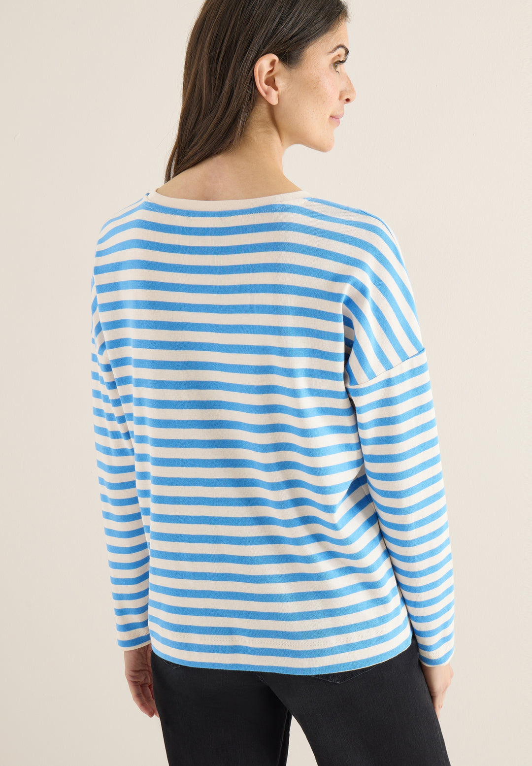 Full-needle Stripe T-Shirt, fountain blue 27372 Bild 4