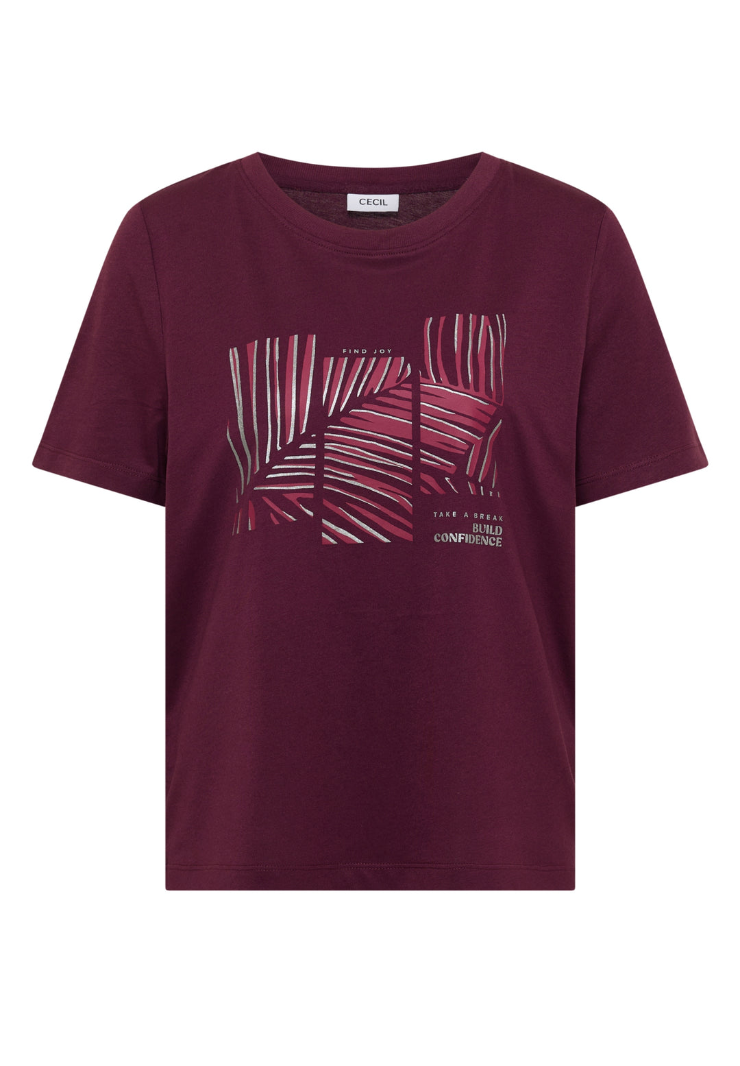 Leaves FP T-Shirt, sweet grape red 37590 Bild 1