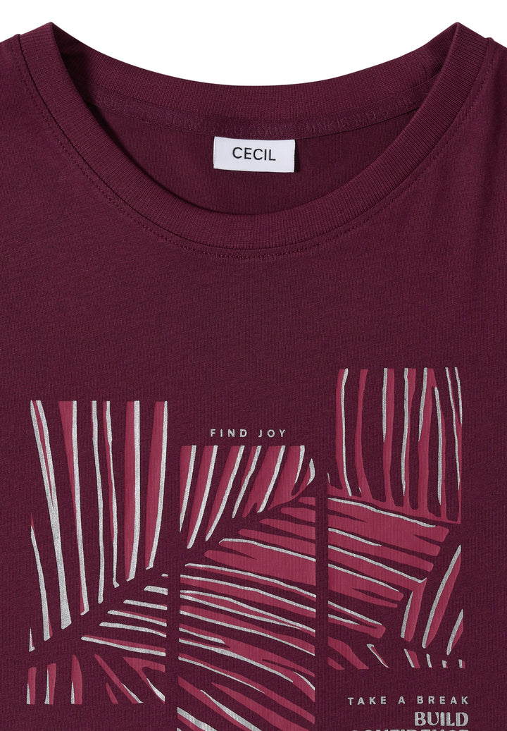Leaves FP T-Shirt, sweet grape red 37590 Bild 2