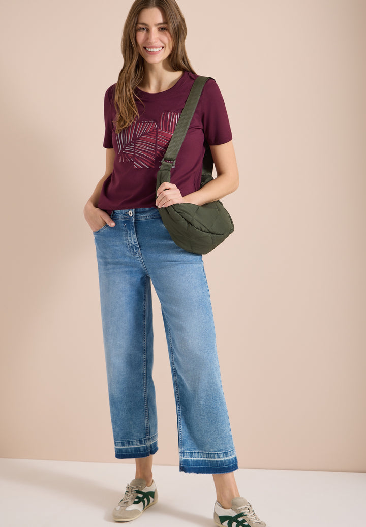 Leaves FP T-Shirt, sweet grape red 37590 Bild 5