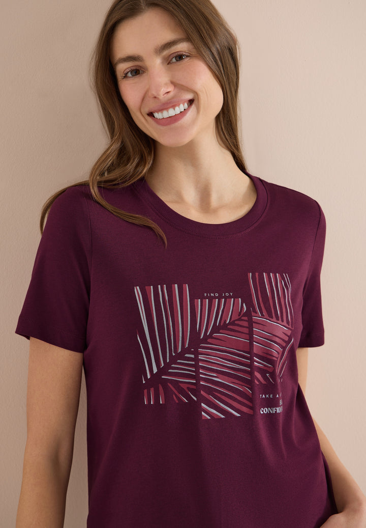 Leaves FP T-Shirt, sweet grape red 37590 Bild 6