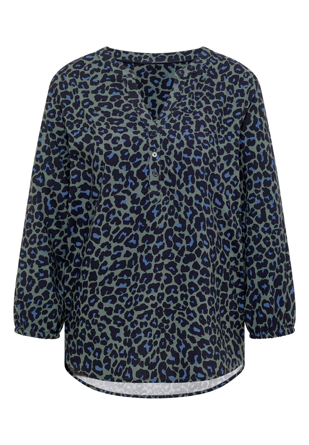 Leo AOP Blouse, dried olive green 37798 Bild 1