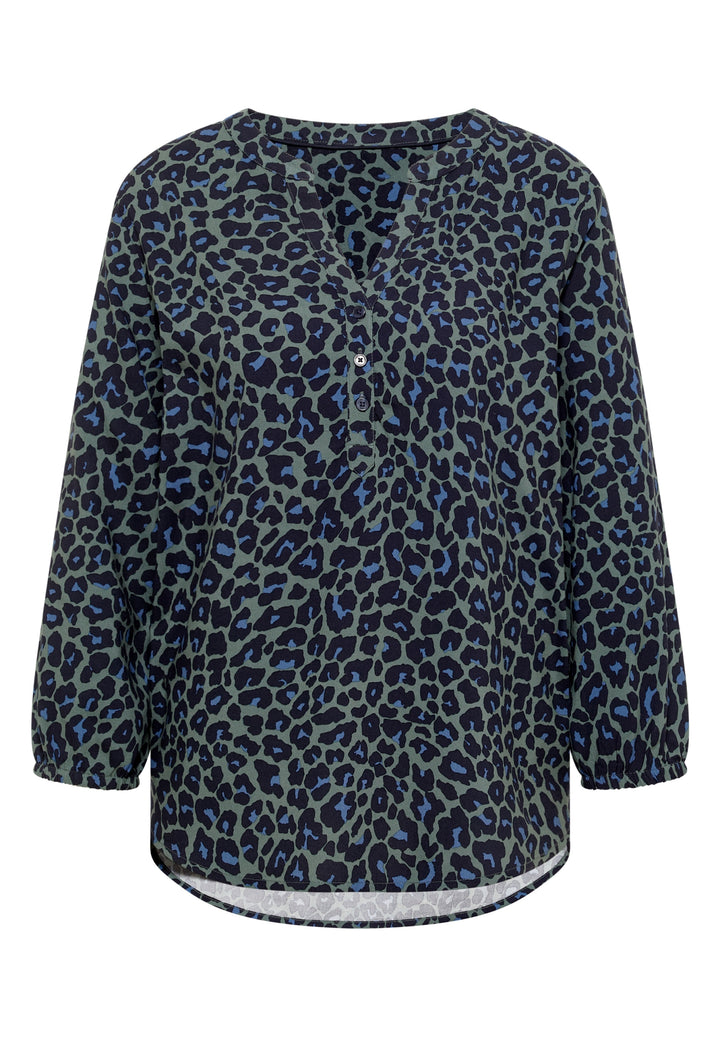 Leo AOP Blouse, dried olive green 37798 Bild 1