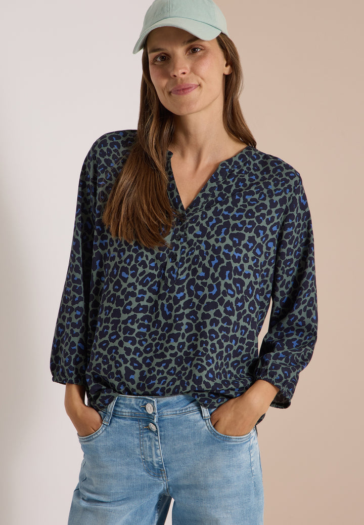 Leo AOP Blouse, dried olive green 37798 Bild 3