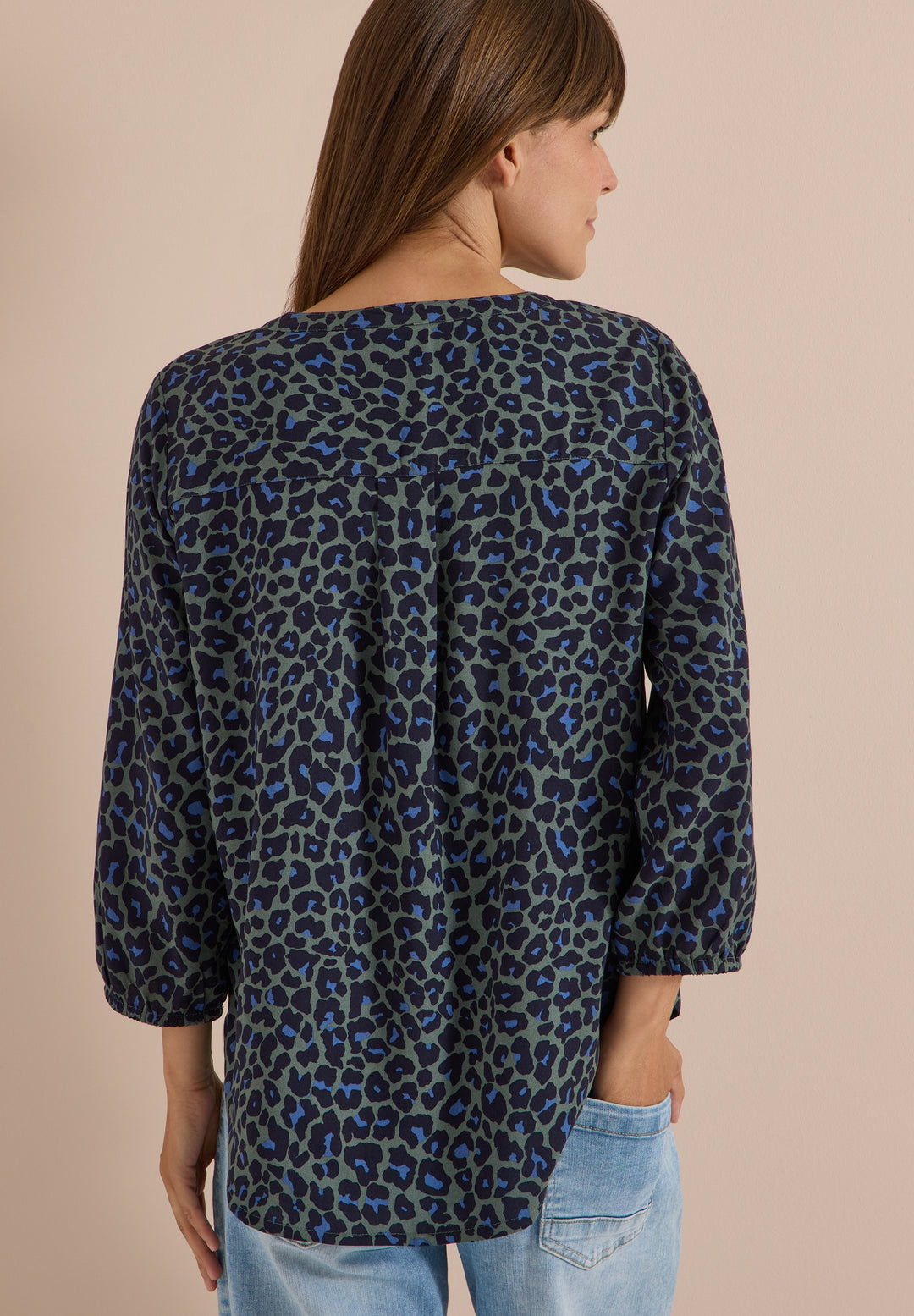 Leo AOP Blouse, dried olive green 37798 Bild 4