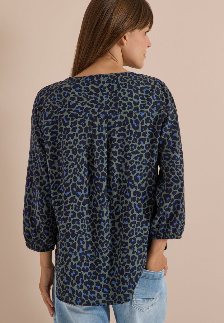 Leo AOP Blouse, dried olive green 37798 Bild 4