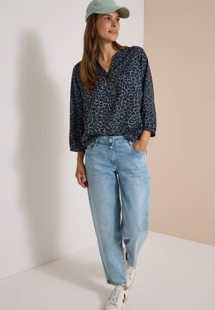 Leo AOP Blouse, dried olive green 37798 Bild 5