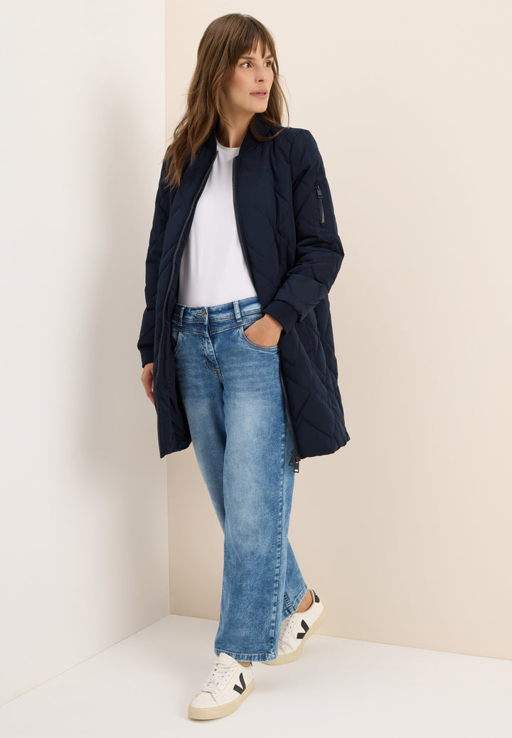 Long Blouson Coat, dark navy blue 15631 Bild 3