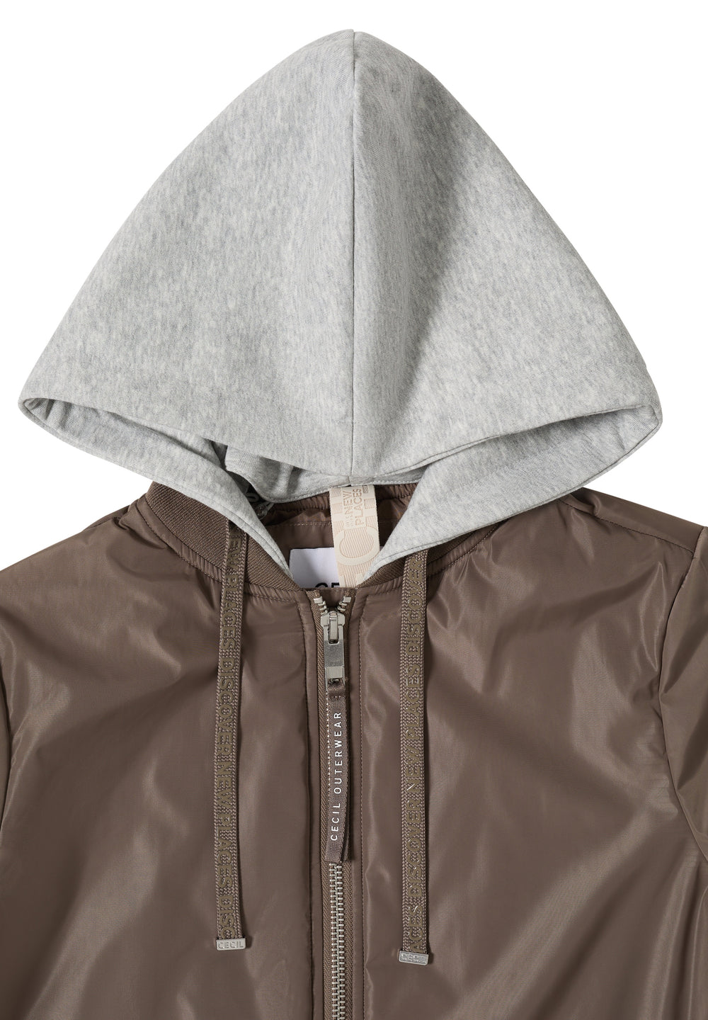 Long Blouson with sweat hood, mocha taupe 17217 Bild 2