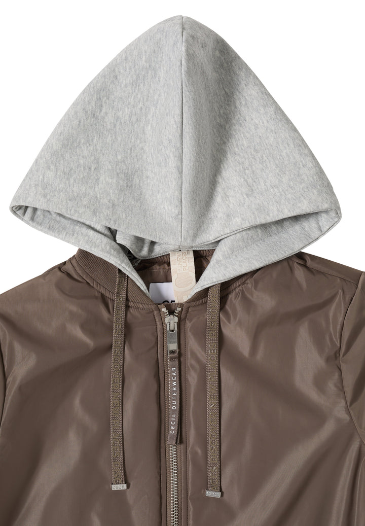 Long Blouson with sweat hood, mocha taupe 17217 Bild 2