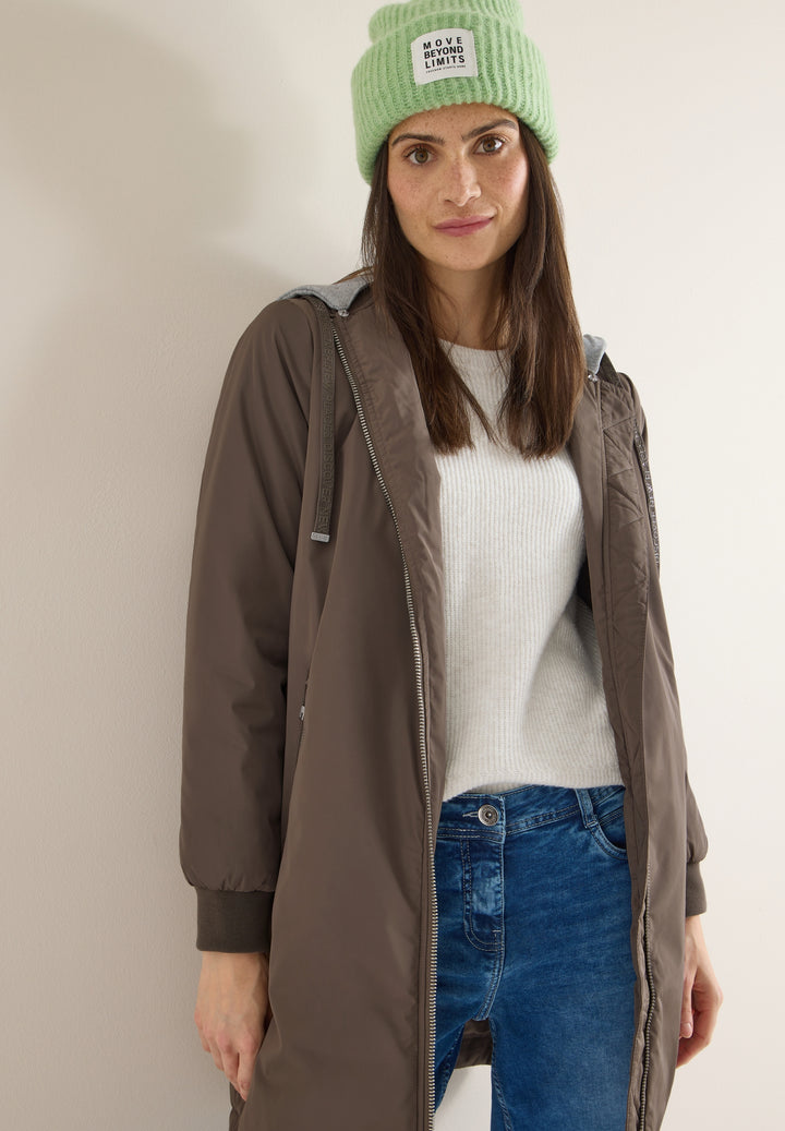 Long Blouson with sweat hood, mocha taupe 17217 Bild 5