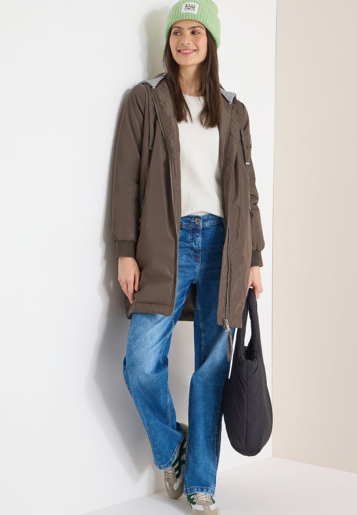 Long Blouson with sweat hood, mocha taupe 17217 Bild 7