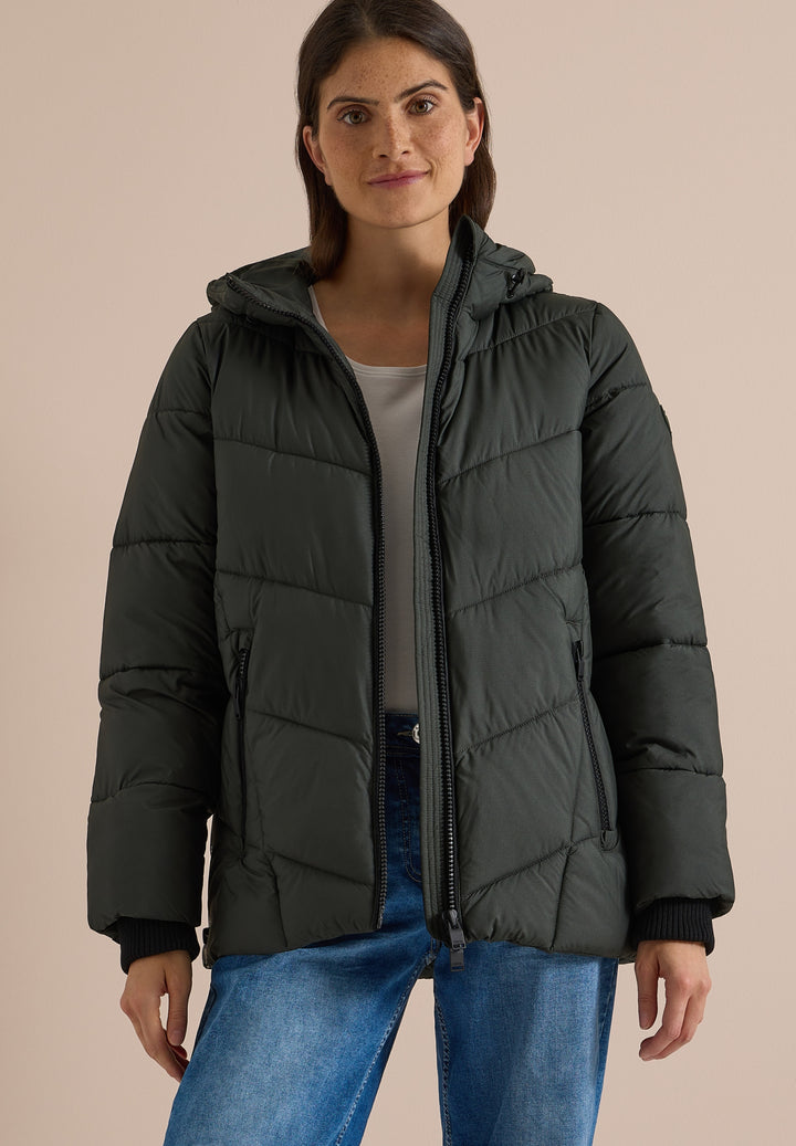 Midi Puffer Jacket, olive night 17756 Bild 3