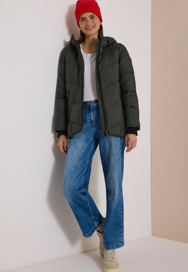 Midi Puffer Jacket, olive night 17756 Bild 5